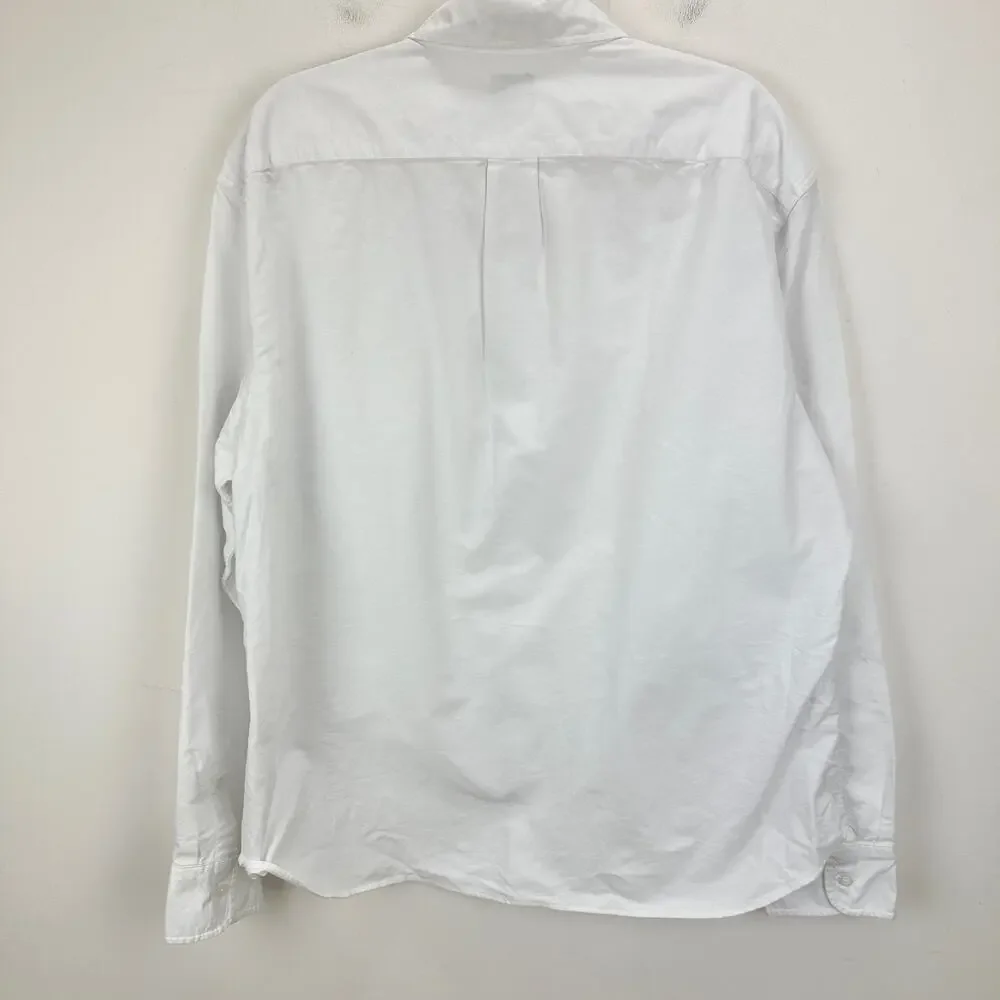 J.Crew Untucked Fit Slim Flex Oxford Shirt Cotton Mens Preppy White Classic XXL - Picture 11 of 12